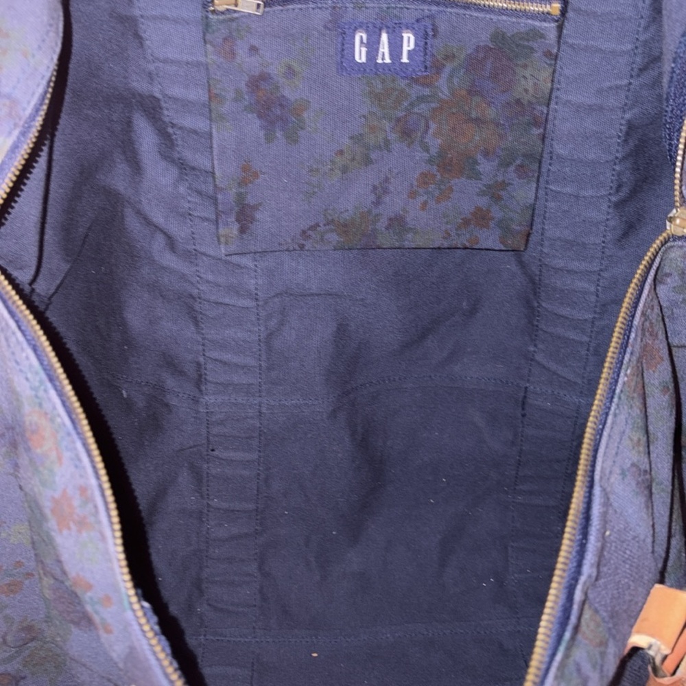 Vintage Gap weekend bag Navy and Brown Women's Tote Bag - Picture 7 of 10